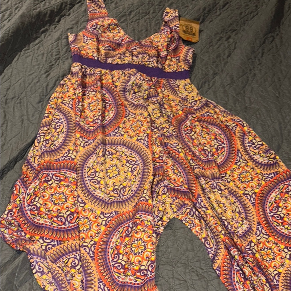 NWT Route 66 Colorful Womens medium handkerchief cut midi dress